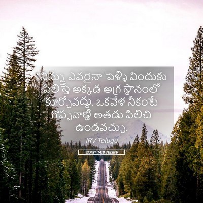 Picture 05 - లూకా 14:8 TELIRV - “నిన్ను ఎవరైనా - Bible Verse Picture