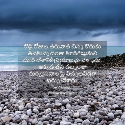 Picture 05 - లూకా 15:13 TELIRV - కొద్ది రోజుల - Bible Verse Picture