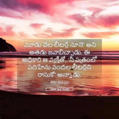 Picture 05 - లూకా 16:6 TELIRV - ‘మూడు వేల లీటర్ల - Bible Verse Picture