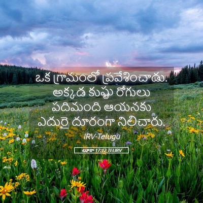 Picture 05 - లూకా 17:12 TELIRV - ఒక గ్రామంలో - Bible Verse Picture