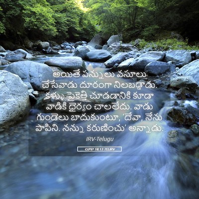 Picture 05 - లూకా 18:13 TELIRV - అయితే పన్నులు - Bible Verse Picture