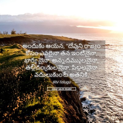 Picture 05 - లూకా 18:29 TELIRV - అందుకు ఆయన, - Bible Verse Picture