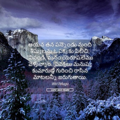Picture 05 - లూకా 18:31 TELIRV - ఆయన తన పన్నెండు - Bible Verse Picture