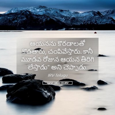 Picture 05 - లూకా 18:33 TELIRV - ఆయనను కొరడాలతో - Bible Verse Picture
