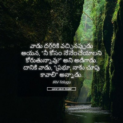Picture 05 - లూకా 18:41 TELIRV - వాడు దగ్గరికి - Bible Verse Picture