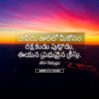Picture 05 - లూకా 2:11 TELIRV - దావీదు ఊరిలో - Bible Verse Picture