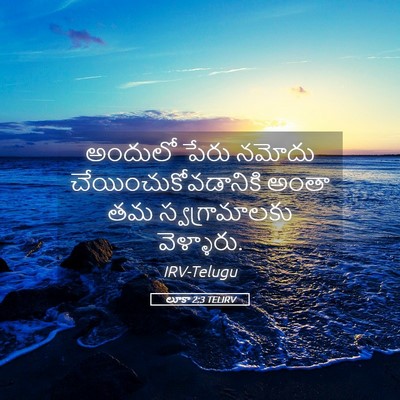 Picture 05 - లూకా 2:3 TELIRV - అందులో పేరు నమోదు - Bible Verse Picture