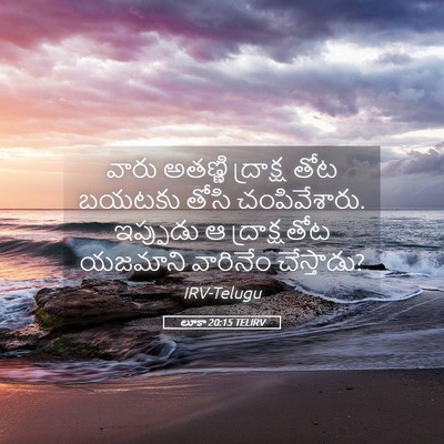 Picture 05 - లూకా 20:15 TELIRV - వారు అతణ్ణి - Bible Verse Picture
