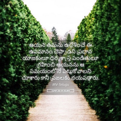Picture 05 - లూకా 20:19 TELIRV - ఆయన తమను - Bible Verse Picture