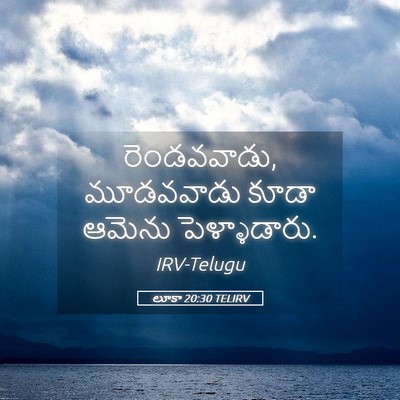 Picture 05 - లూకా 20:30 TELIRV - రెండవవాడు, - Bible Verse Picture