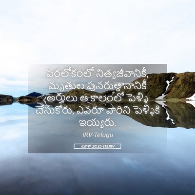Picture 05 - లూకా 20:35 TELIRV - పరలోకంలో - Bible Verse Picture
