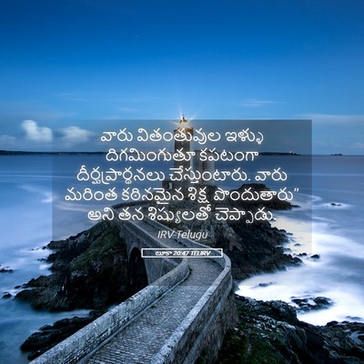 Picture 05 - లూకా 20:47 TELIRV - వారు వితంతువుల - Bible Verse Picture