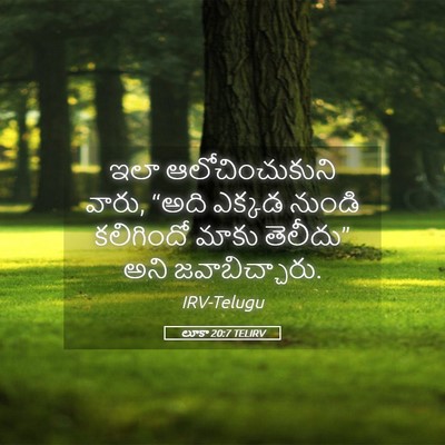 Picture 05 - లూకా 20:7 TELIRV - ఇలా ఆలోచించుకుని - Bible Verse Picture