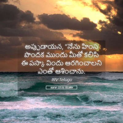 Picture 05 - లూకా 22:15 TELIRV - అప్పుడాయన, “నేను - Bible Verse Picture