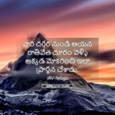 Picture 05 - లూకా 22:41 TELIRV - వారి దగ్గర నుండి - Bible Verse Picture