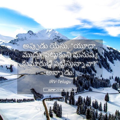 Picture 05 - లూకా 22:48 TELIRV - అప్పుడు యేసు, - Bible Verse Picture