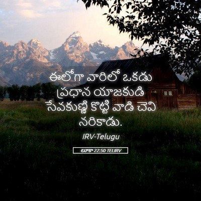 Picture 05 - లూకా 22:50 TELIRV - ఈలోగా వారిలో ఒకడు - Bible Verse Picture