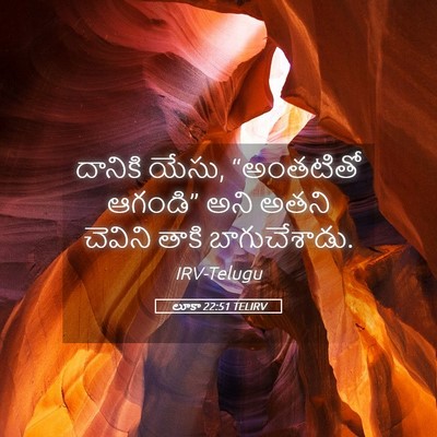 Picture 05 - లూకా 22:51 TELIRV - దానికి యేసు, - Bible Verse Picture
