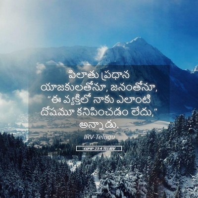 Picture 05 - లూకా 23:4 TELIRV - పిలాతు ప్రధాన - Bible Verse Picture
