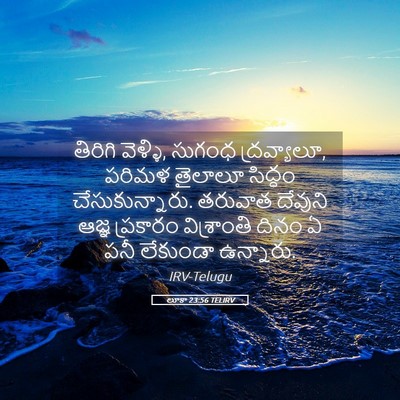 Picture 05 - లూకా 23:56 TELIRV - తిరిగి వెళ్ళి, - Bible Verse Picture