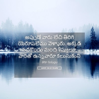 Picture 05 - లూకా 24:33 TELIRV - అప్పుడే వారు లేచి - Bible Verse Picture