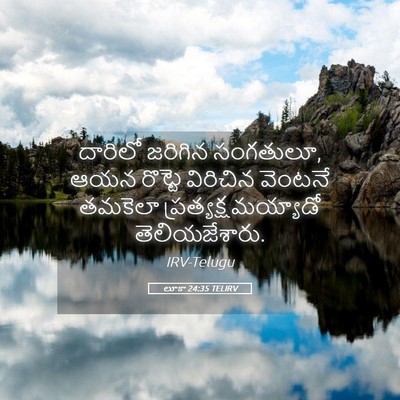 Picture 05 - లూకా 24:35 TELIRV - దారిలో జరిగిన - Bible Verse Picture