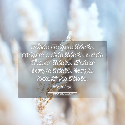 Picture 05 - లూకా 3:32 TELIRV - దావీదు యెష్షయి - Bible Verse Picture