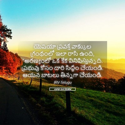 Picture 05 - లూకా 3:4 TELIRV - యెషయా ప్రవక్త - Bible Verse Picture