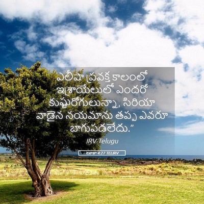 Picture 05 - లూకా 4:27 TELIRV - ఎలీషా ప్రవక్త - Bible Verse Picture