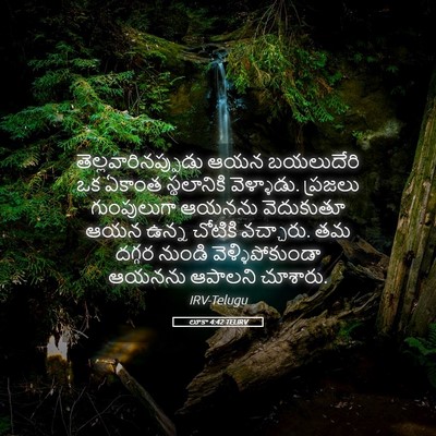Picture 05 - లూకా 4:42 TELIRV - తెల్లవారినప్పుడు - Bible Verse Picture