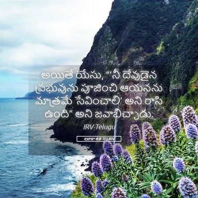 Picture 05 - లూకా 4:8 TELIRV - అయితే యేసు, “‘నీ - Bible Verse Picture
