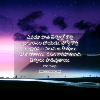 Picture 05 - లూకా 5:37 TELIRV - ఎవడూ పాత - Bible Verse Picture