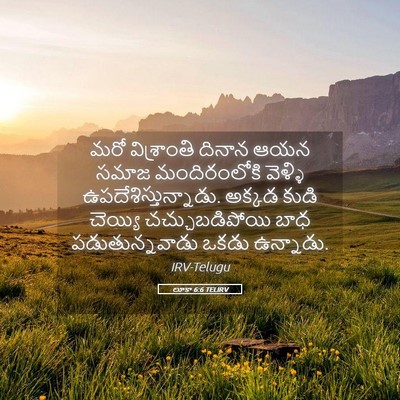 Picture 05 - లూకా 6:6 TELIRV - మరో విశ్రాంతి - Bible Verse Picture
