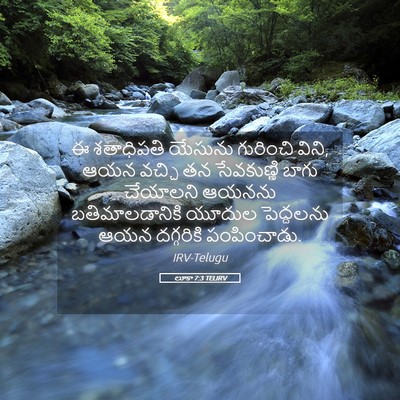 Picture 05 - లూకా 7:3 TELIRV - ఈ శతాధిపతి యేసును - Bible Verse Picture