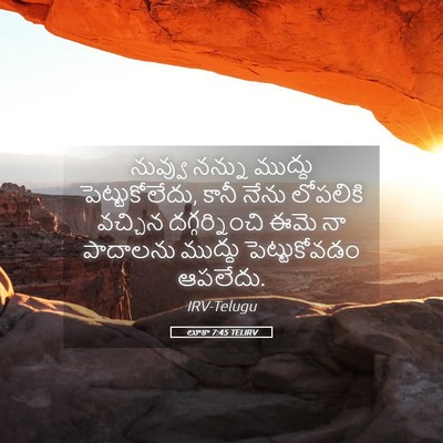 Picture 05 - లూకా 7:45 TELIRV - నువ్వు నన్ను - Bible Verse Picture