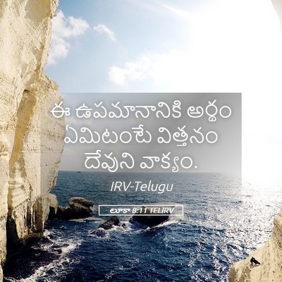 Picture 05 - లూకా 8:11 TELIRV - ఈ ఉపమానానికి - Bible Verse Picture