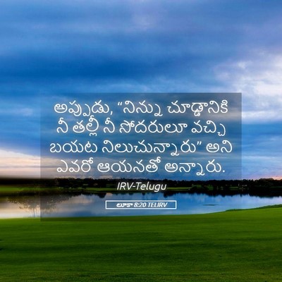 Picture 05 - లూకా 8:20 TELIRV - అప్పుడు, “నిన్ను - Bible Verse Picture