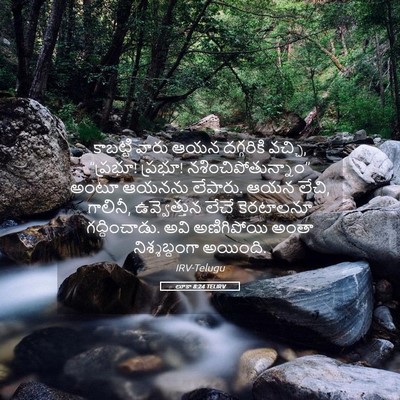 Picture 05 - లూకా 8:24 TELIRV - కాబట్టి వారు ఆయన - Bible Verse Picture