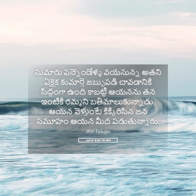 Picture 05 - లూకా 8:42 TELIRV - సుమారు - Bible Verse Picture