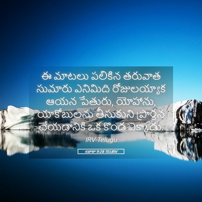 Picture 05 - లూకా 9:28 TELIRV - ఈ మాటలు పలికిన - Bible Verse Picture