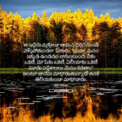 Picture 05 - లూకా 9:33 TELIRV - ఆ ఇద్దరు - Bible Verse Picture