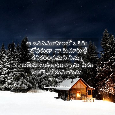 Picture 05 - లూకా 9:38 TELIRV - ఆ జనసమూహంలో ఒకడు, - Bible Verse Picture