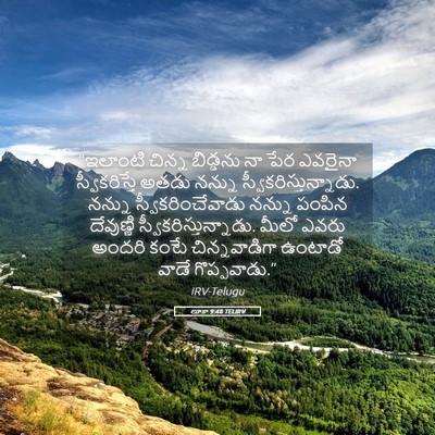Picture 05 - లూకా 9:48 TELIRV - “ఇలాంటి చిన్న - Bible Verse Picture