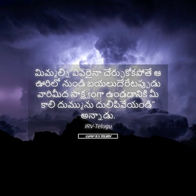Picture 05 - లూకా 9:5 TELIRV - మిమ్మల్ని ఎవరైనా - Bible Verse Picture