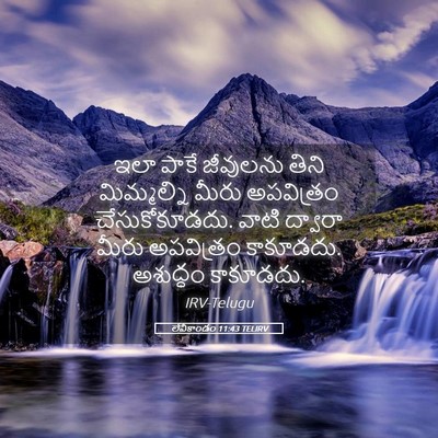 Picture 05 - లేవీకాండం 11:43 TELIRV - ఇలా పాకే జీవులను - Bible Verse Picture