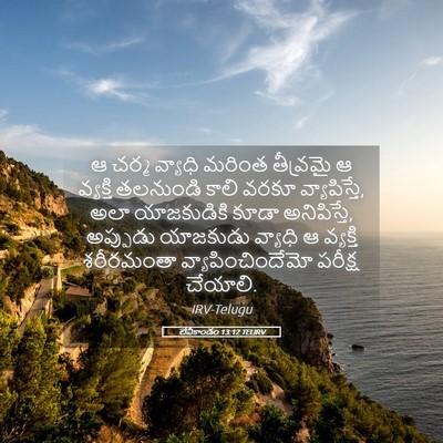 Picture 05 - లేవీకాండం 13:12 TELIRV - ఆ చర్మ వ్యాధి - Bible Verse Picture