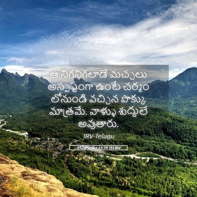 Picture 05 - లేవీకాండం 13:39 TELIRV - ఆ నిగనిగలాడే - Bible Verse Picture