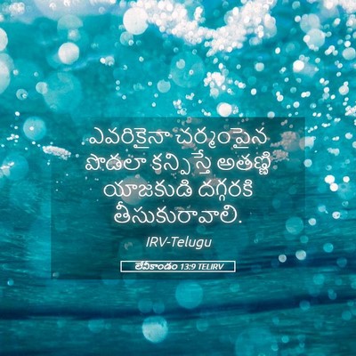 Picture 05 - లేవీకాండం 13:9 TELIRV - ఎవరికైనా చర్మంపైన - Bible Verse Picture