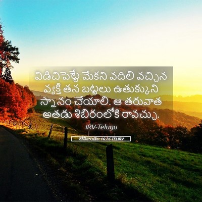 Picture 05 - లేవీకాండం 16:26 TELIRV - విడిచిపెట్టే - Bible Verse Picture