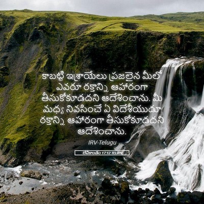 Picture 05 - లేవీకాండం 17:12 TELIRV - కాబట్టి ఇశ్రాయేలు - Bible Verse Picture